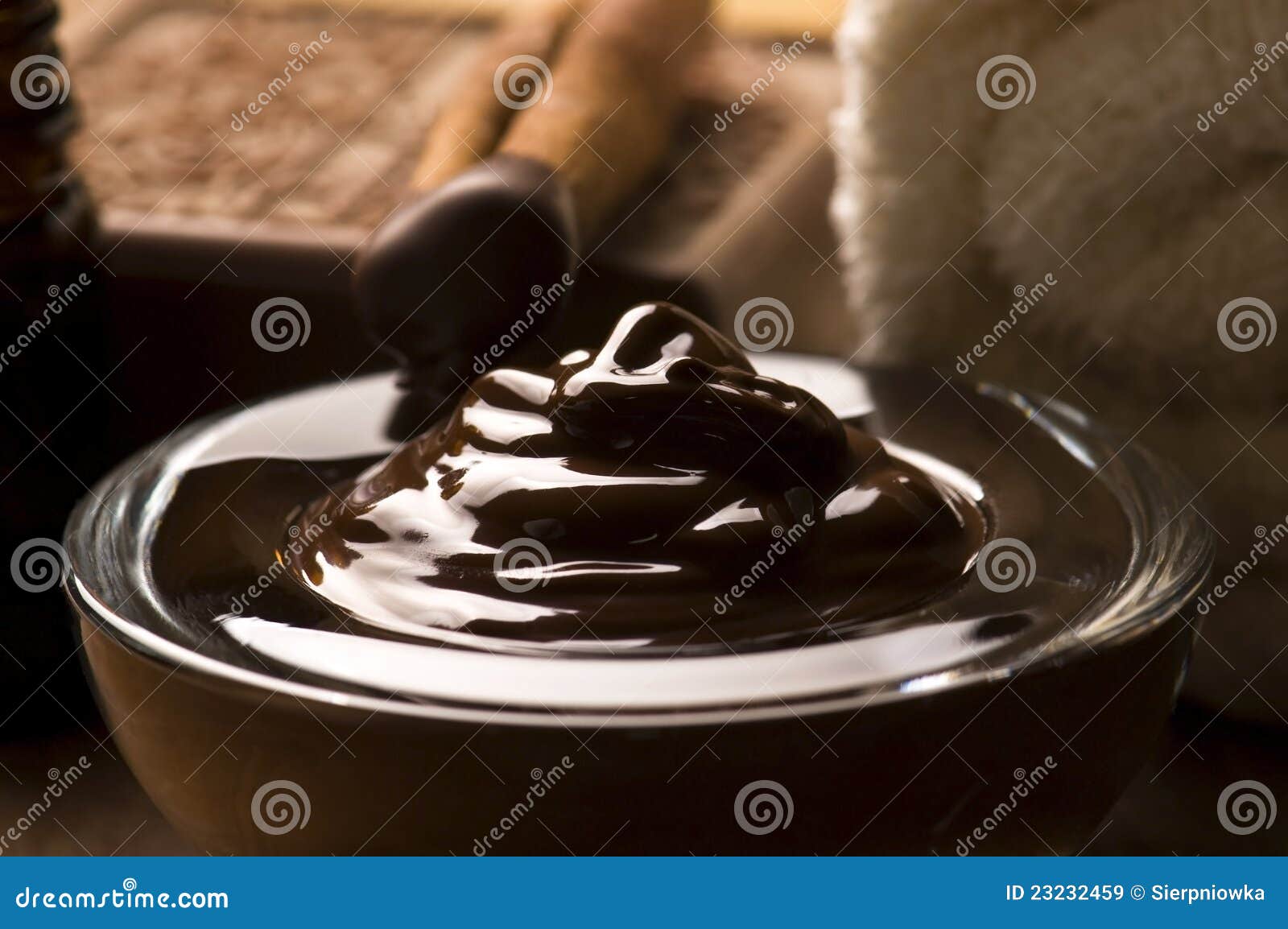Chocolate Spa with Cinnamon Stock Image Image of relaxation, towel