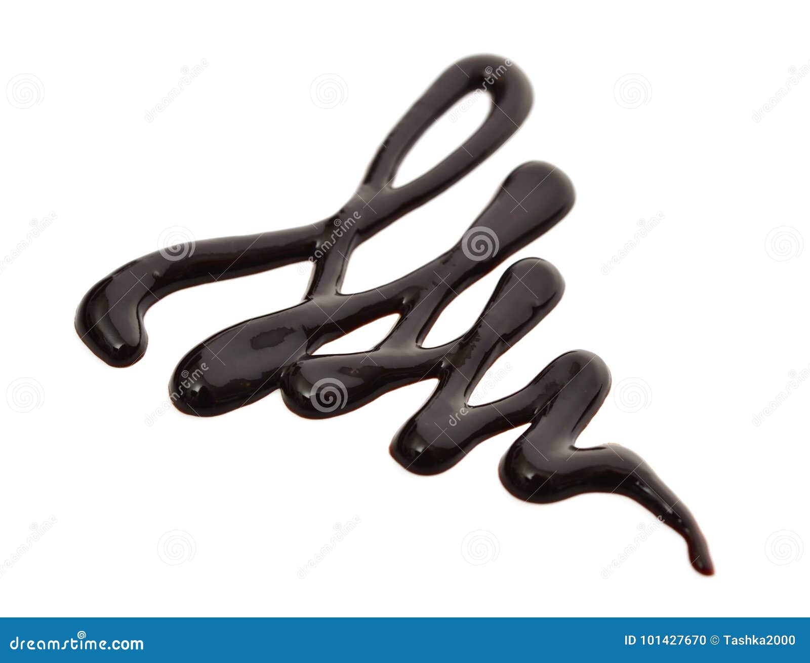 Brush and Stroke of Chocolate Syrup on White Background Stock Image - Image  of food, pastry: 174248497
