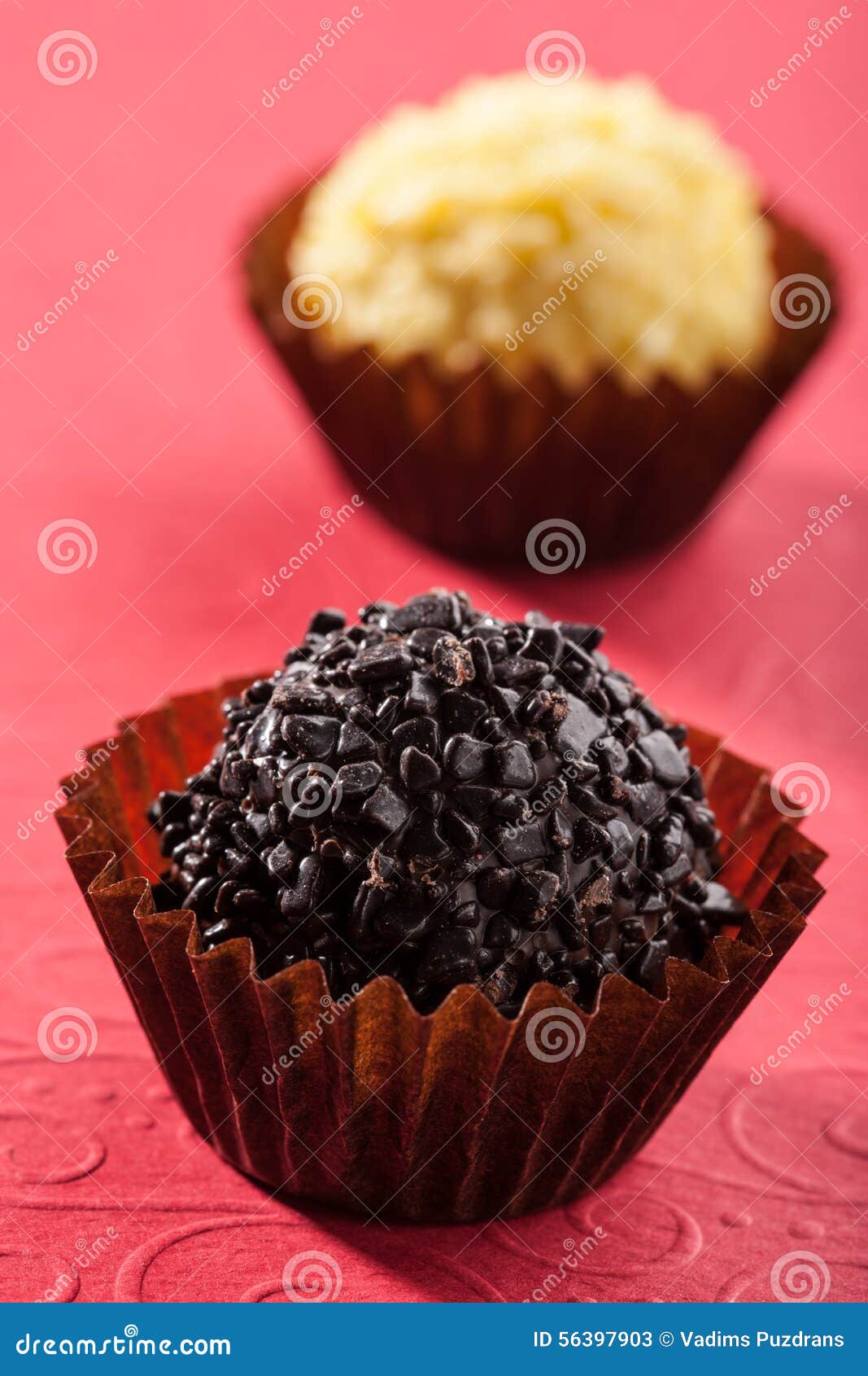 Chocolate truffle balls stock image. Image of closeup 56397903