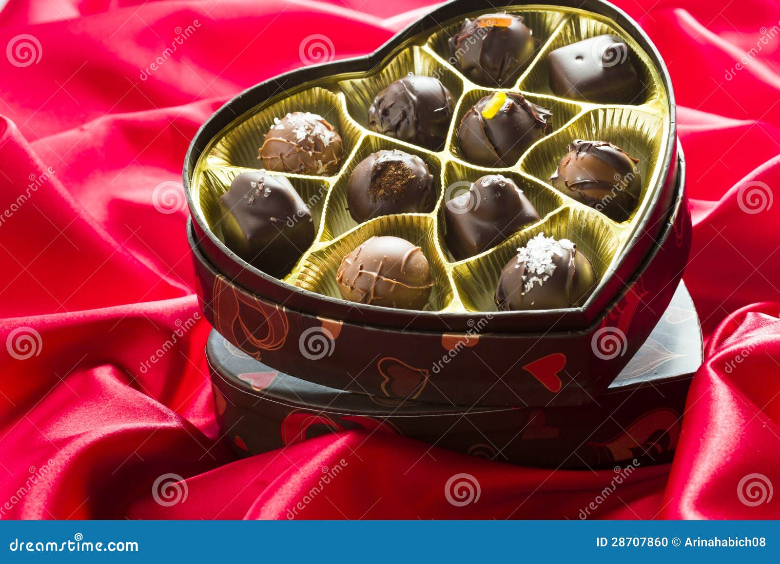 Chocolate truffles stock photo. Image of fabric, gold 28707860