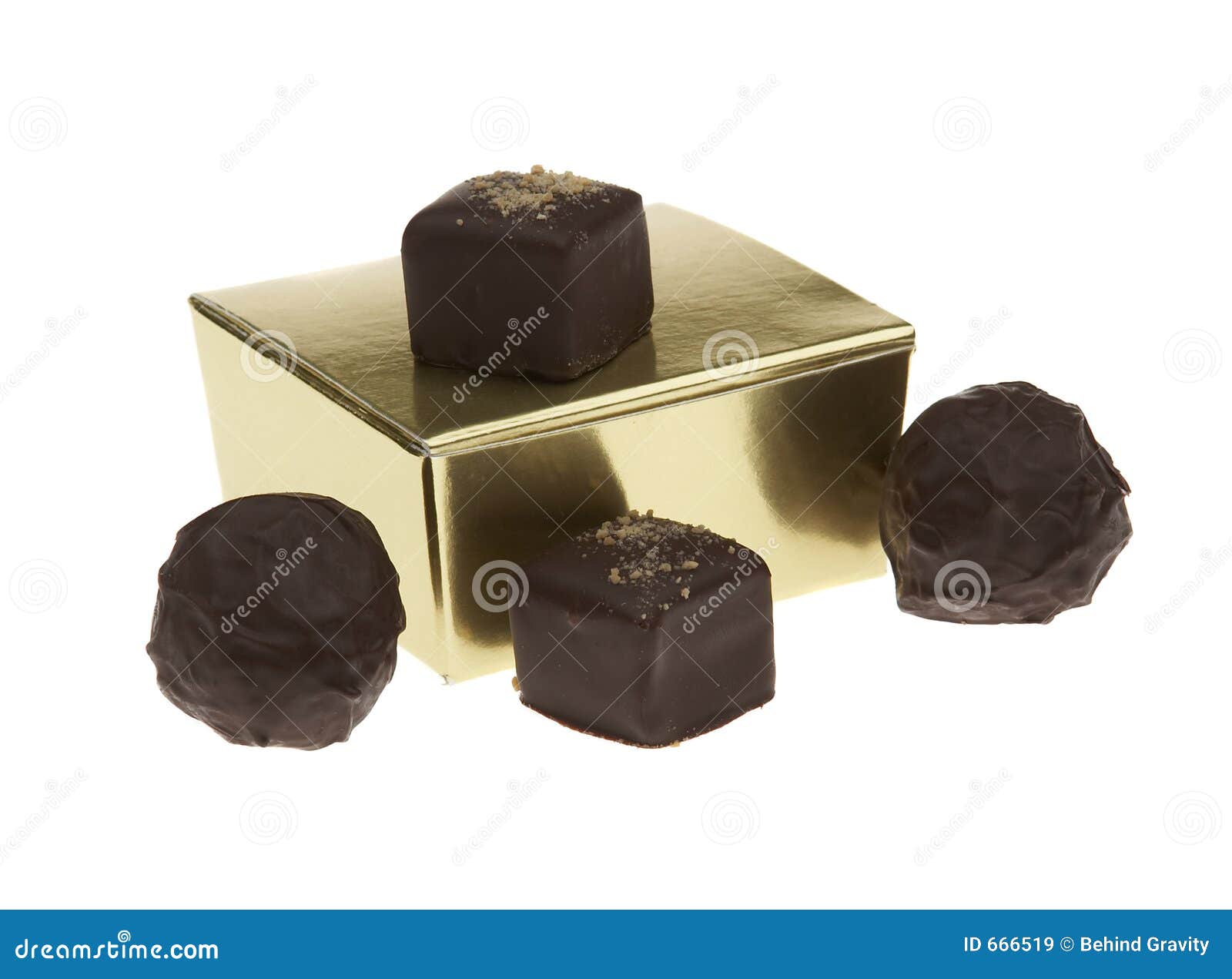 Chocolate truffles stock image. Image of gold, golden, dessert 666519