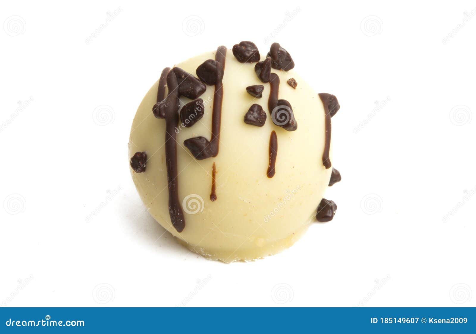 Chocolate Truffles Isolated Stock Image Image of white, fresh 185149607