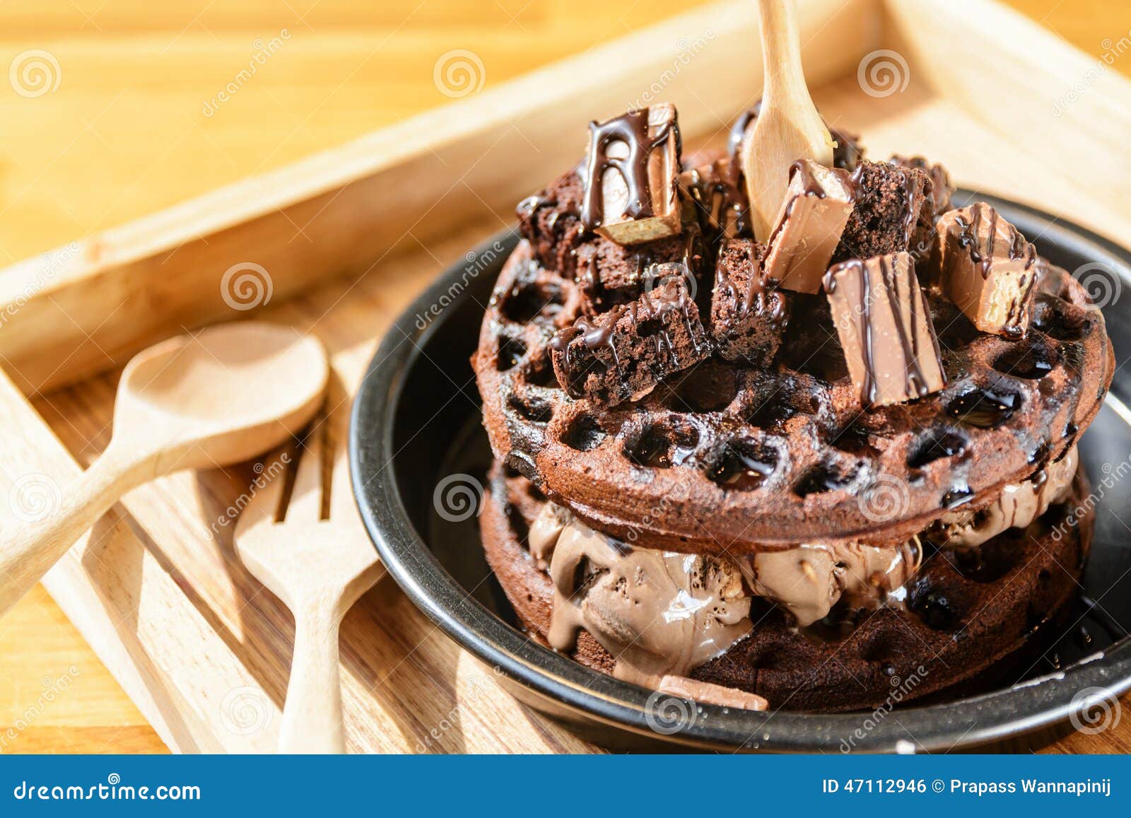 Chocolate Waffle With Ice Cream Stock Photo Image Of Isolated Yummy Chocolate Waffle With Ice Cream Stock Photo Image Of Isolated Yummy