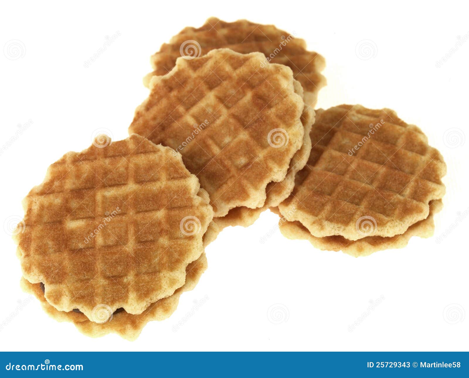 Chocolate Waffle Sandwich Biscuits Stock Image Image of cutout