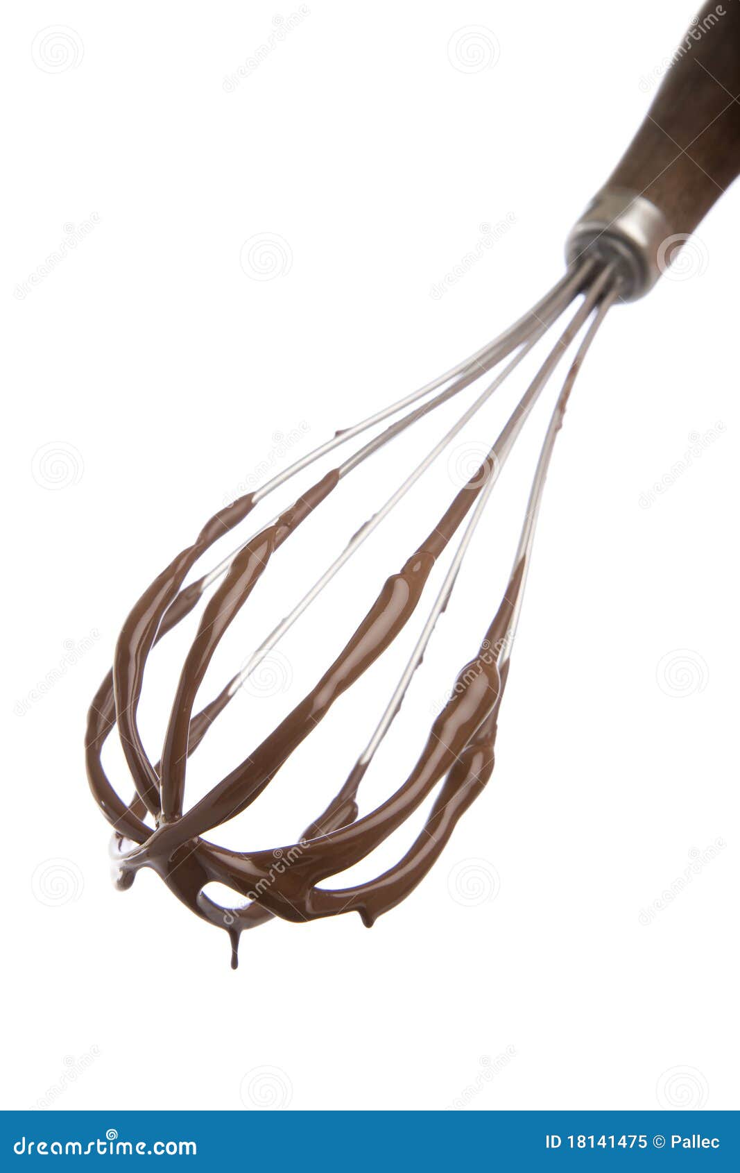 Chocolate on wire whisk stock image. Image of melting 18141475