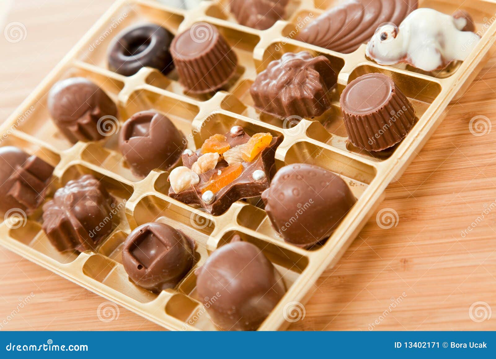 Chocolates in box stock image. Image of milk, food, dessert 13402171