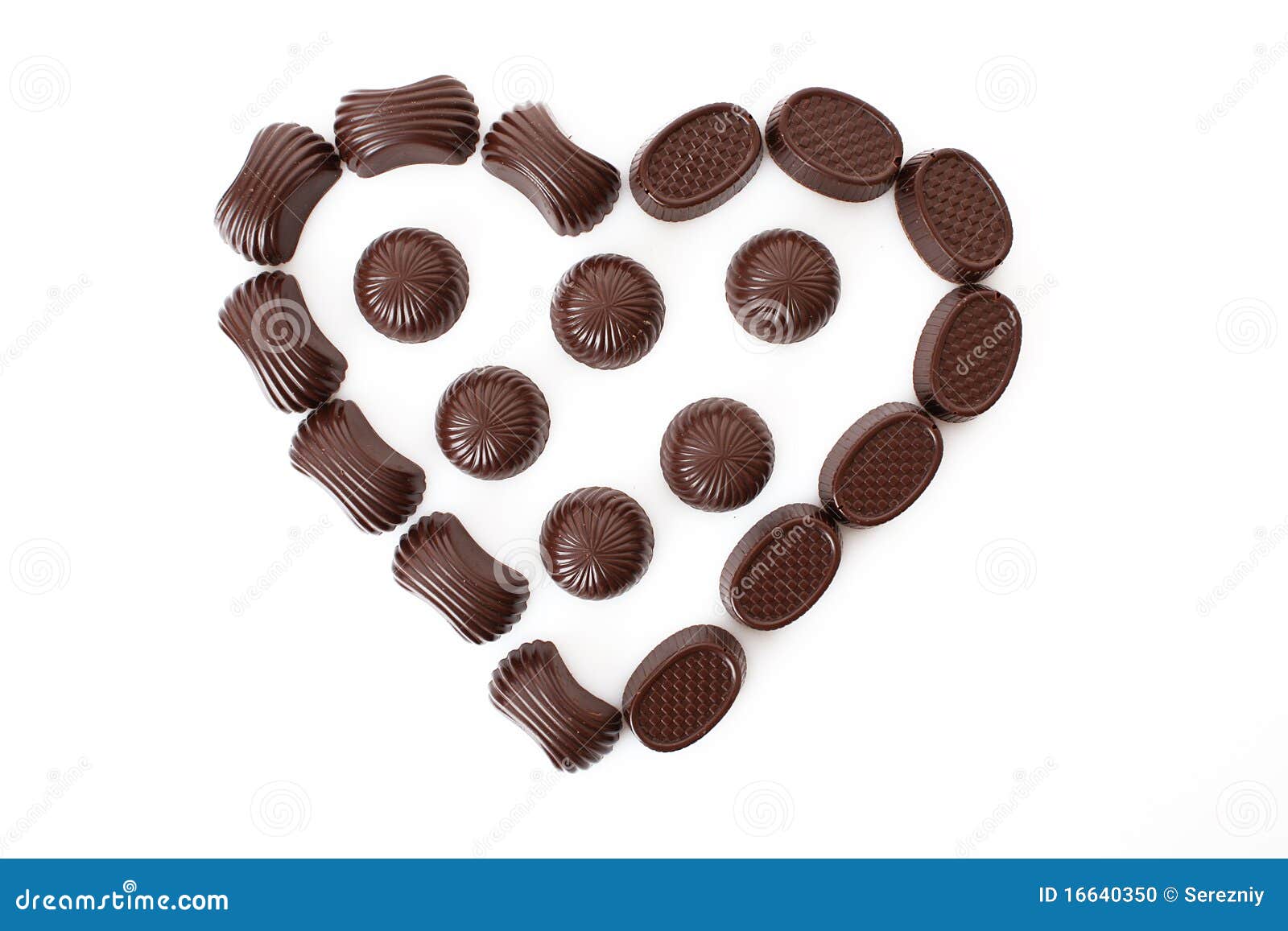 Chocolates in Love Shape Isolated Stock Photo Image of sugar, gift