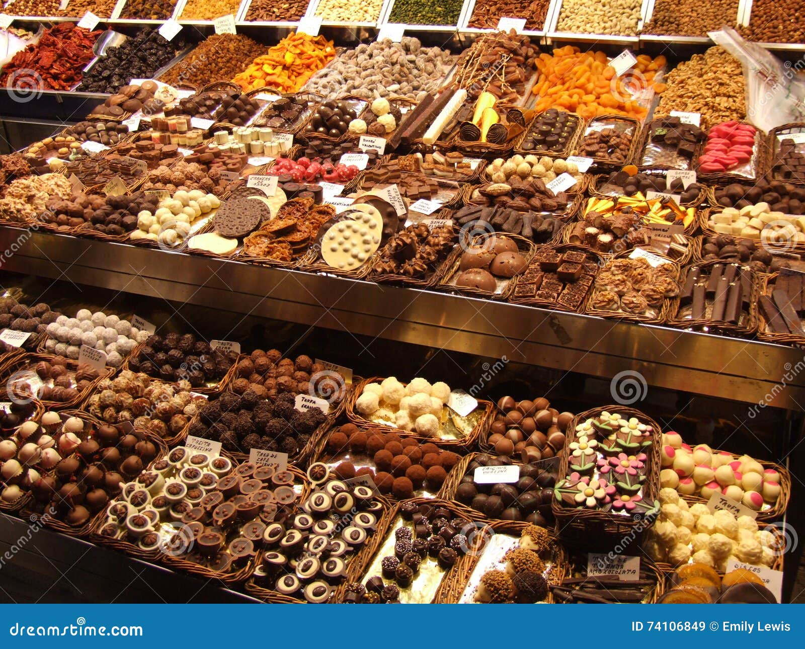 Chocolates at a market stock image. Image of sweet, chocolates 74106849