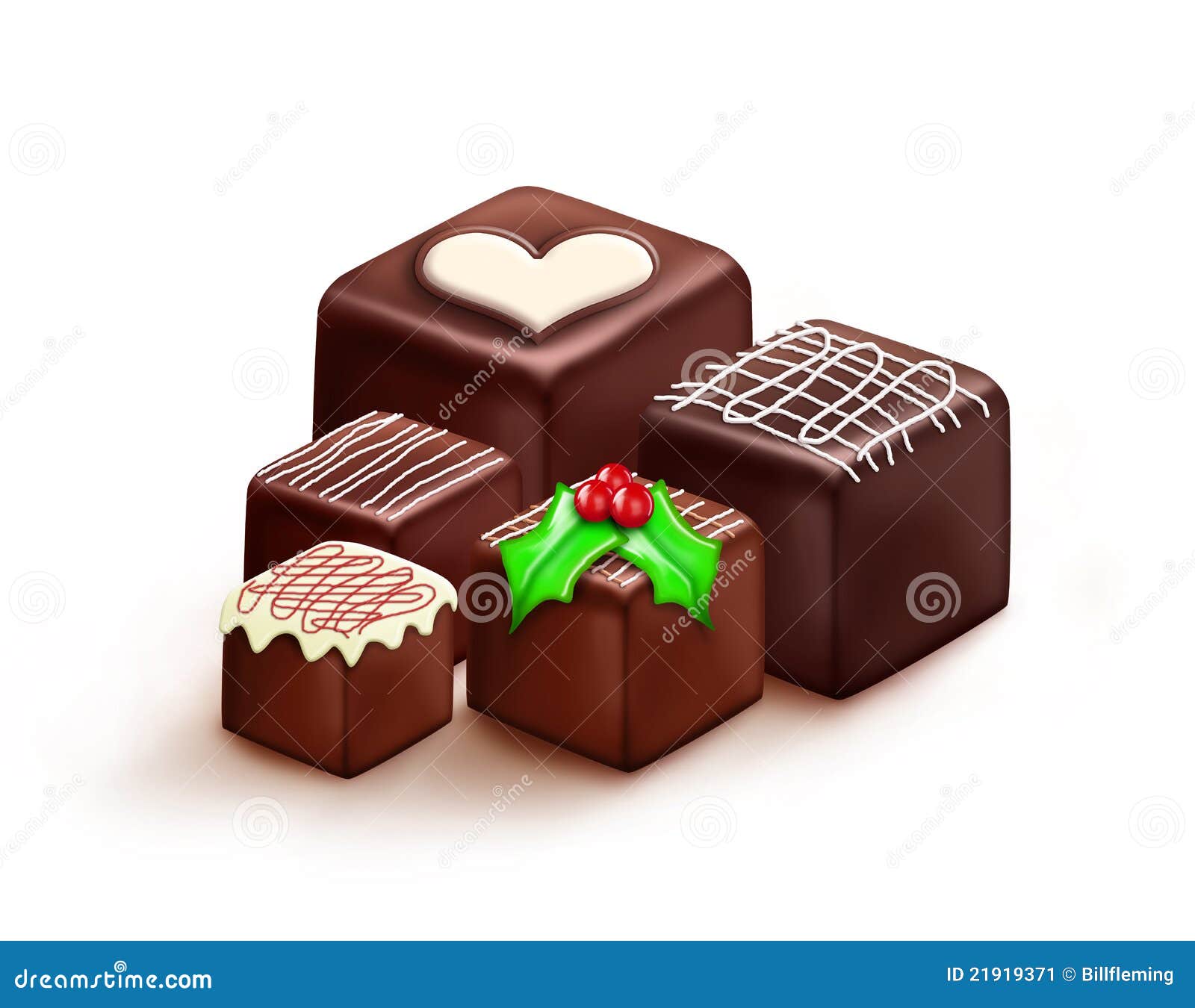 Chocolats de Noël illustration stock. Illustration du salutations - 21919371