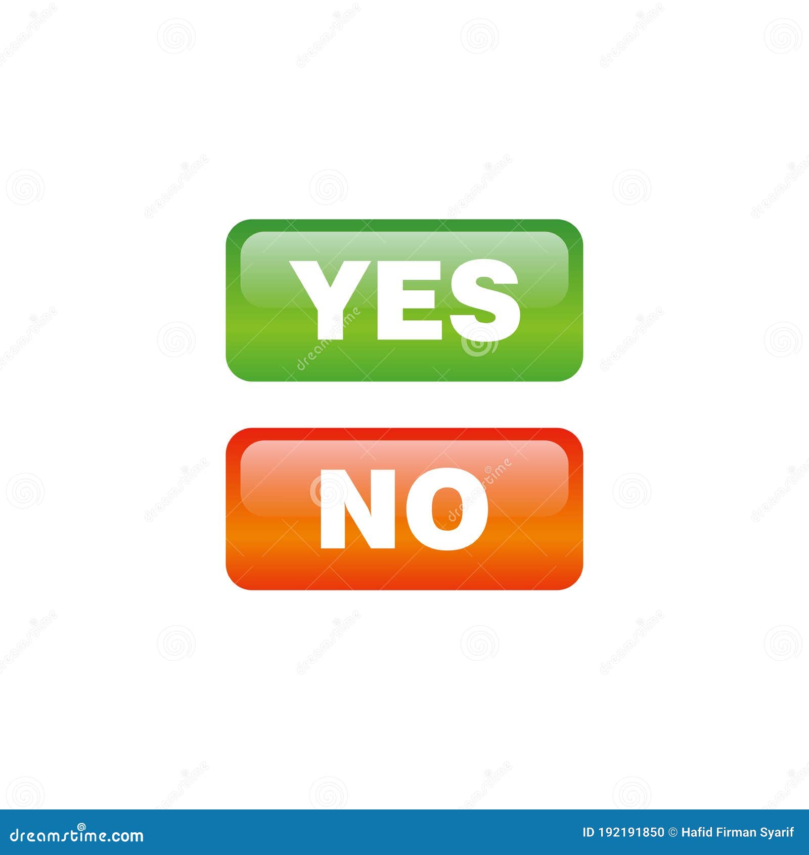 Yes and No Glossy Button Template Vector Stock Vector Illustration of green, option 192191850