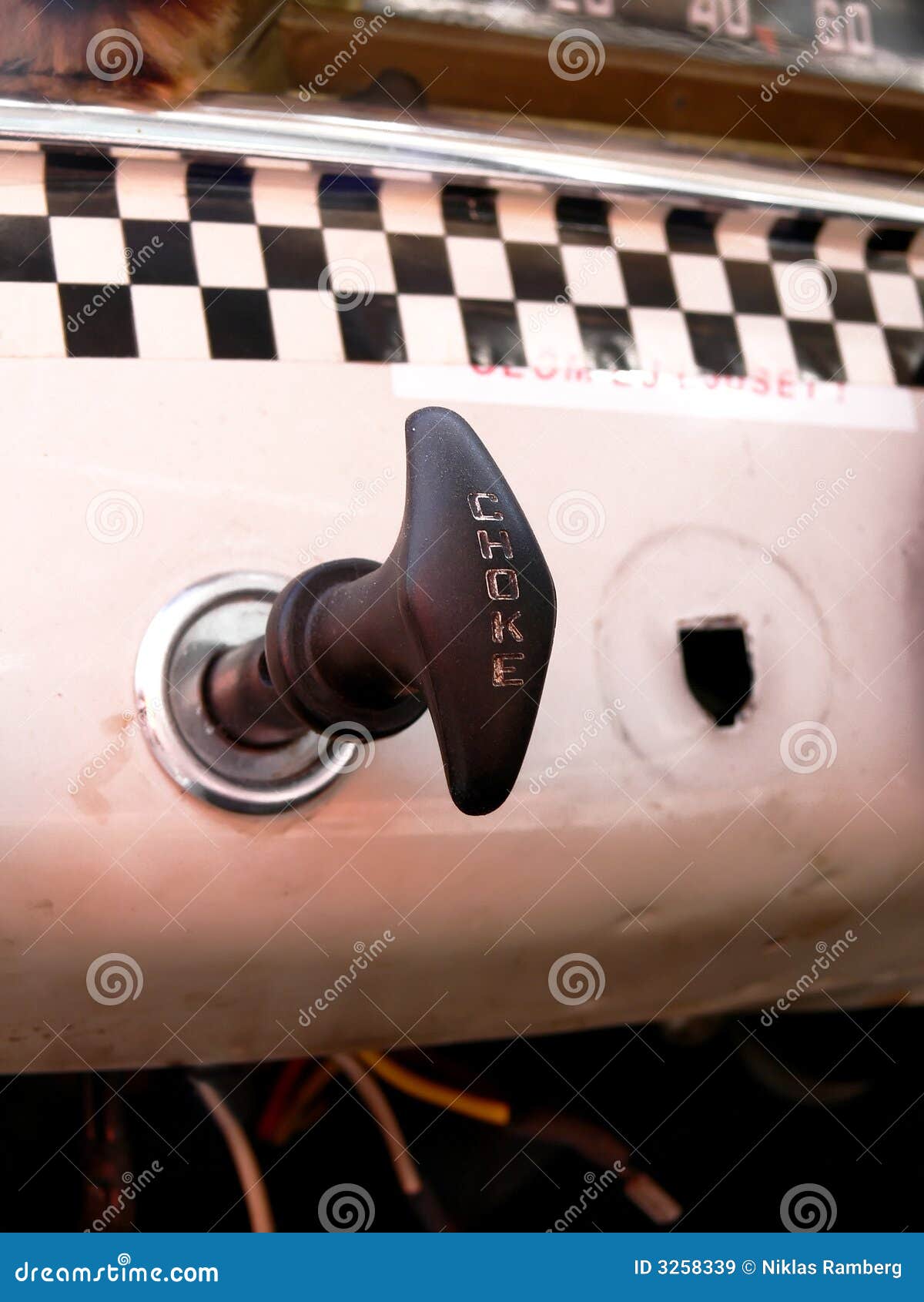 Choke stock image. Image of cruising, button, checker 3258339