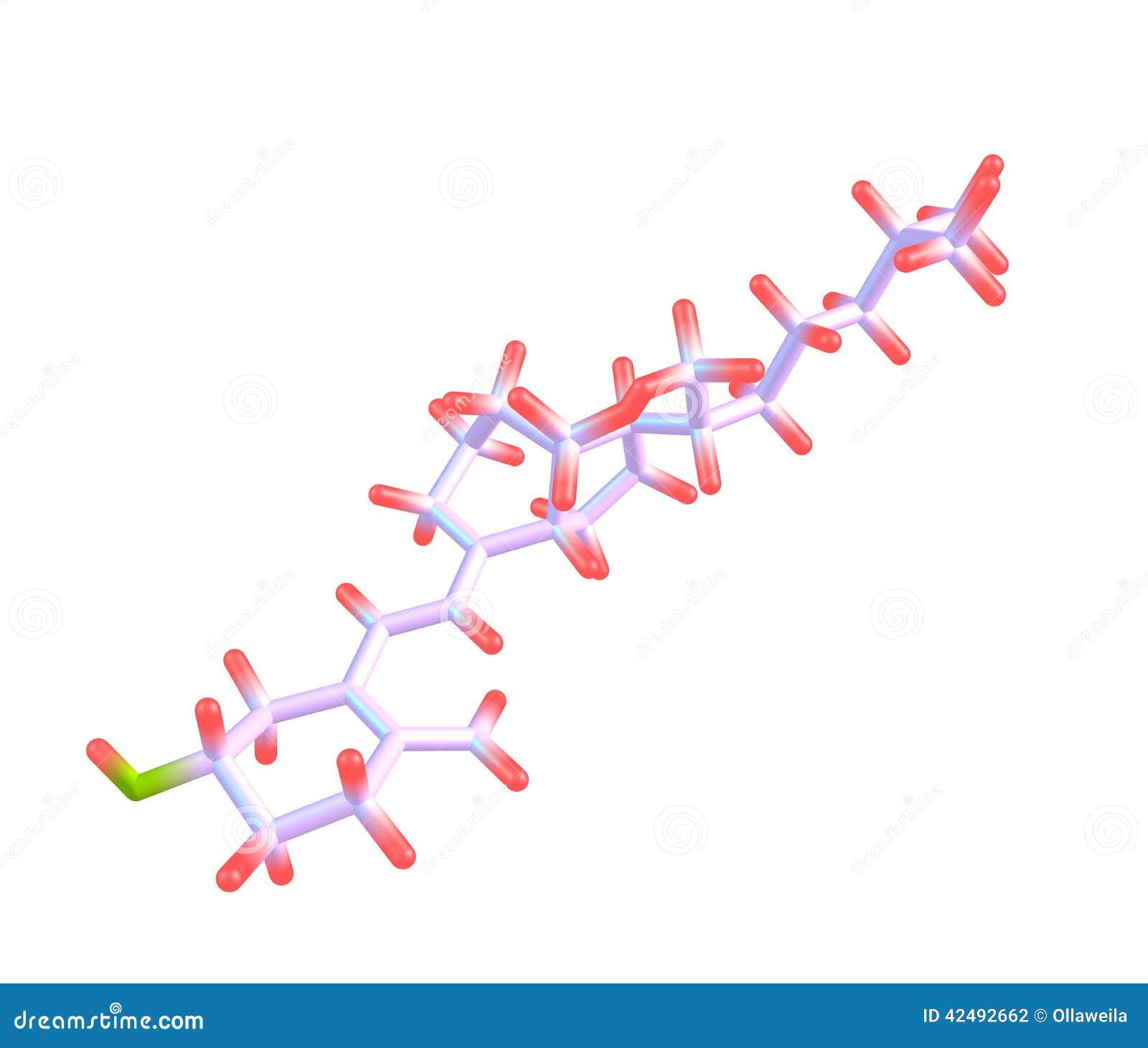 Cholecalciferol D Molecular Structure On White Background