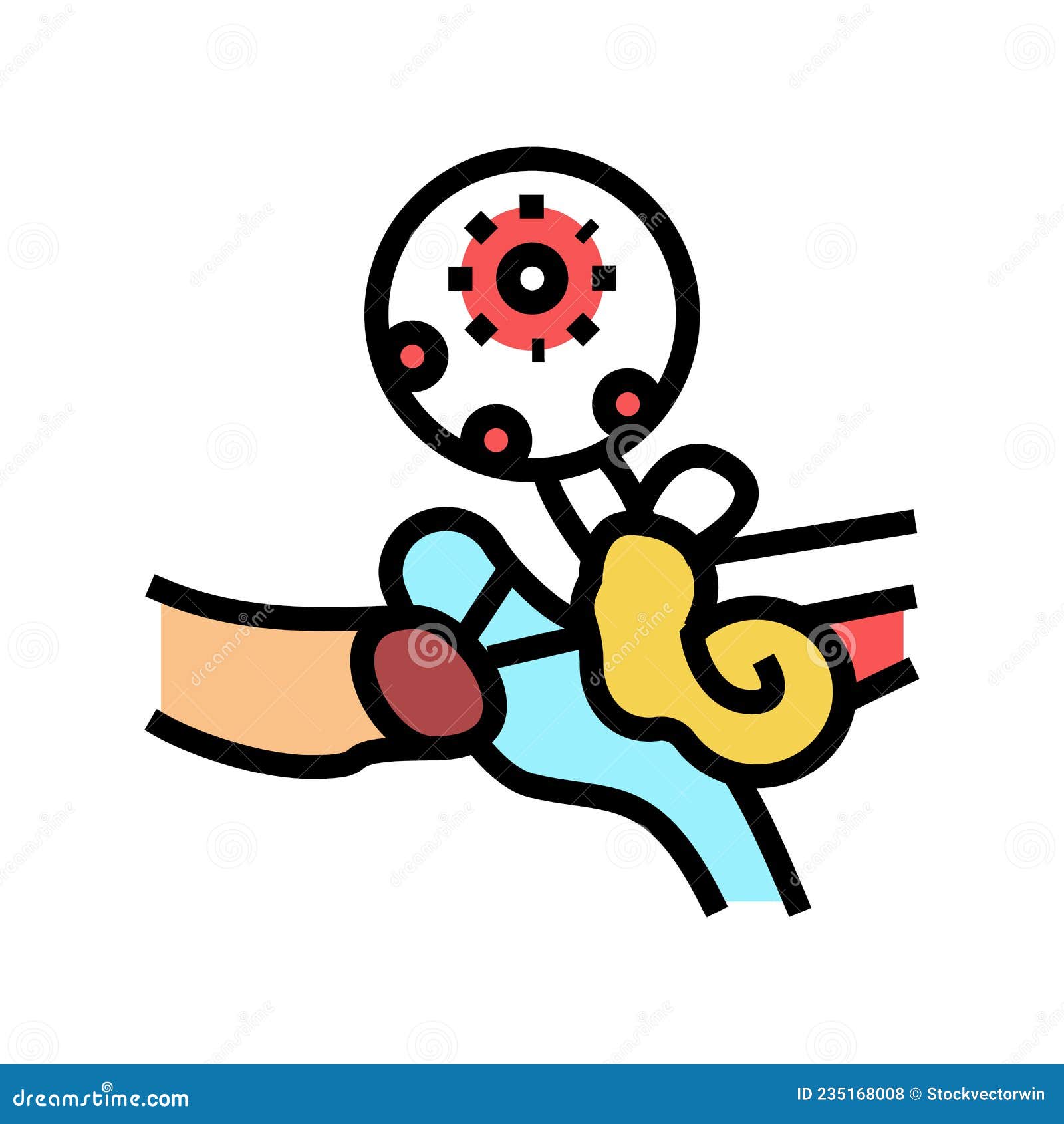 cholesteatoma health problem color icon  