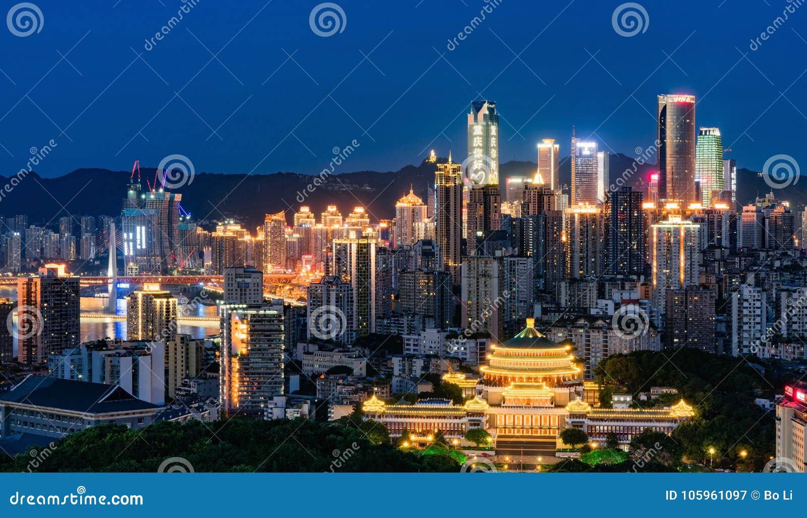 chongqing night skyline