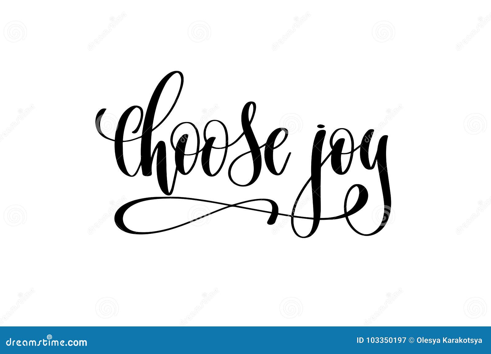 choose joy hand lettering inscription positive quote