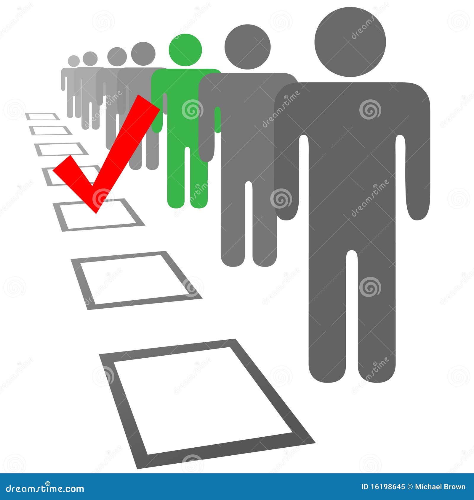 choose people in selection election vote boxes