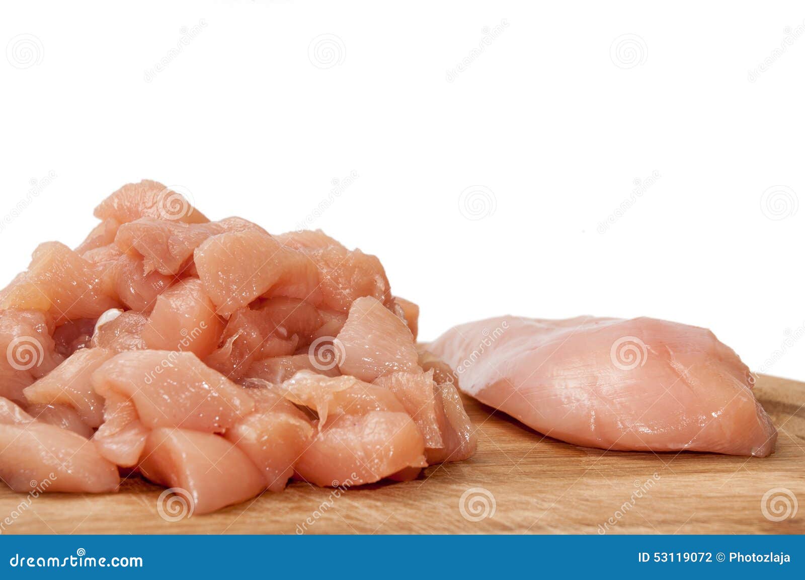 Chopped Chicken White Meat on the Wooden Board Stock Photo Image of farming, broiler 53119072