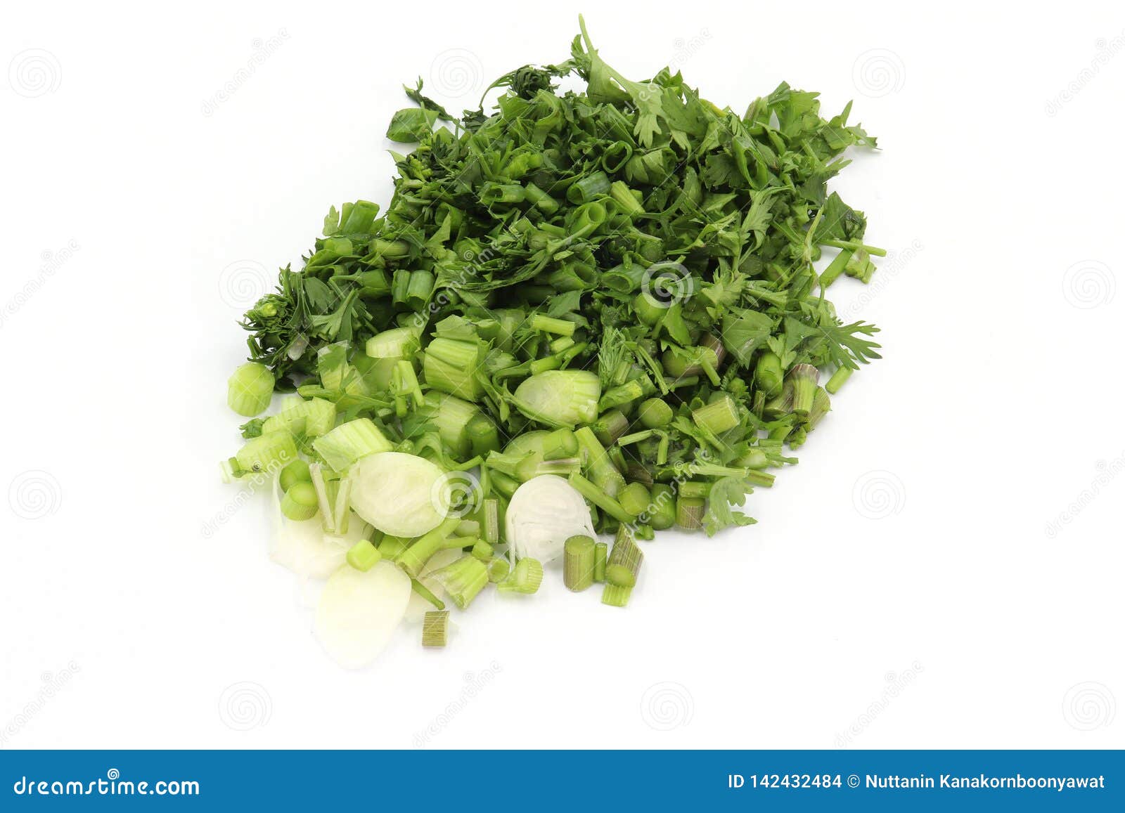 Chopped Coriander Isolated on White Background Stock Photo Image of