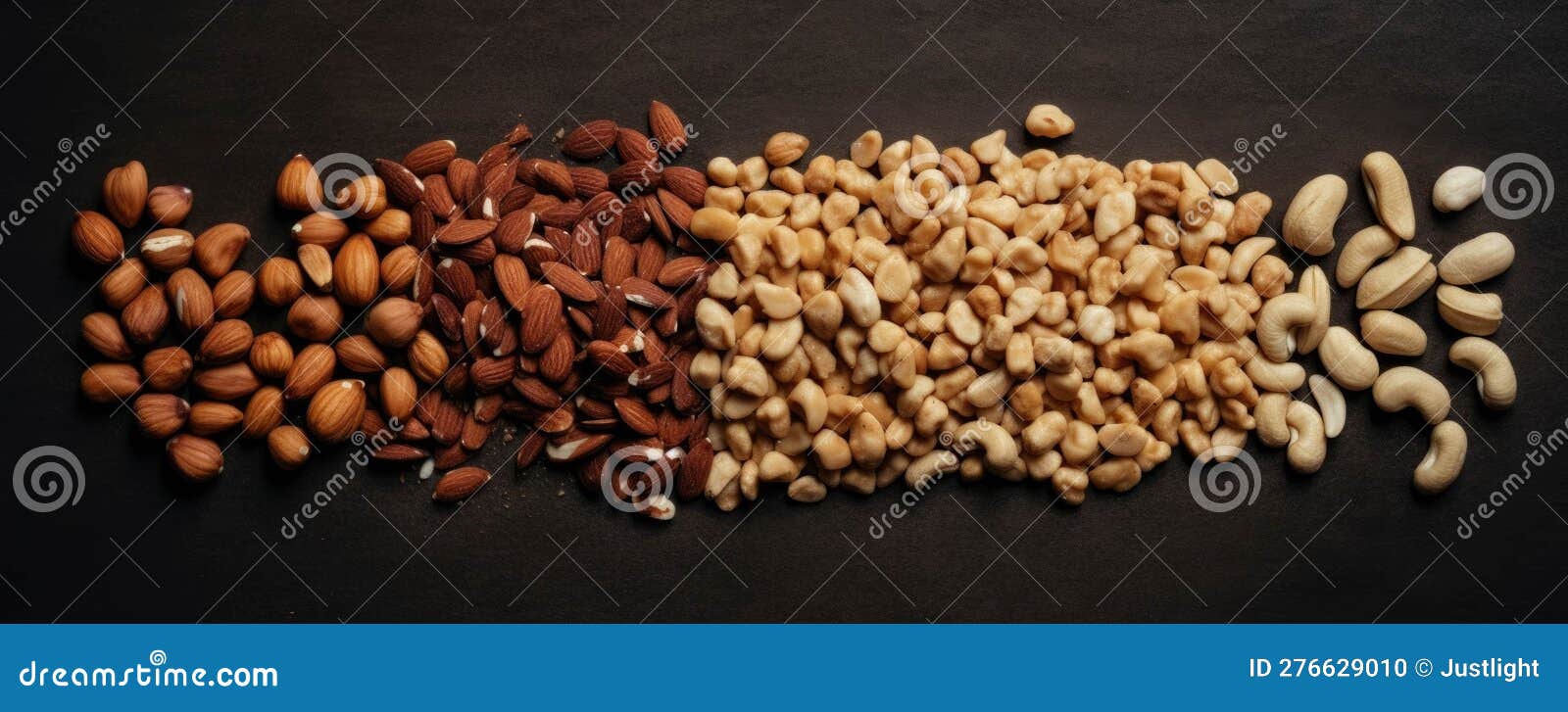 Chopped Nuts Mixed with Thick Peanut Er Form a Savory Snack. Stock