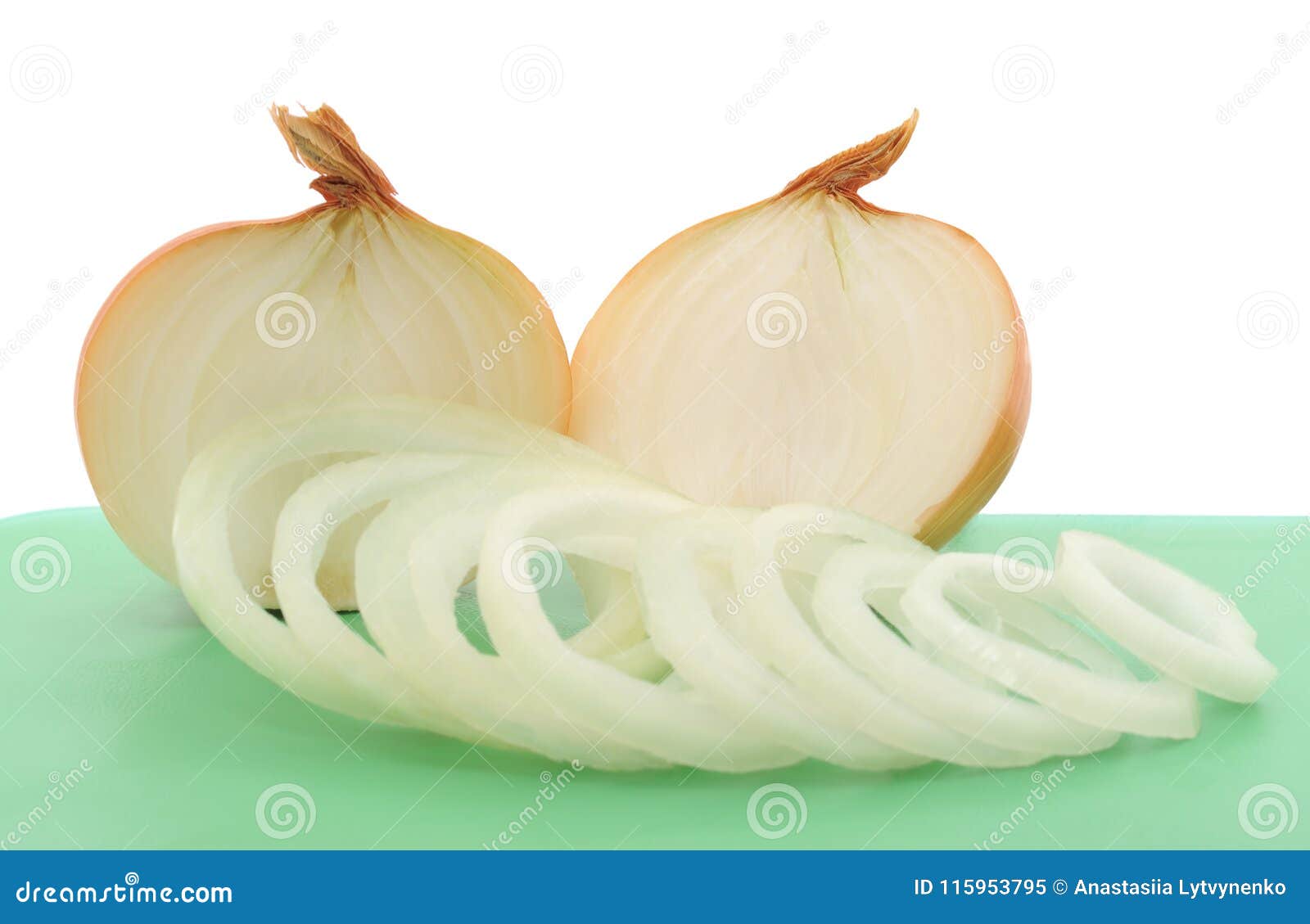Chopped onion rings. stock image. Image of brown, background 115953795