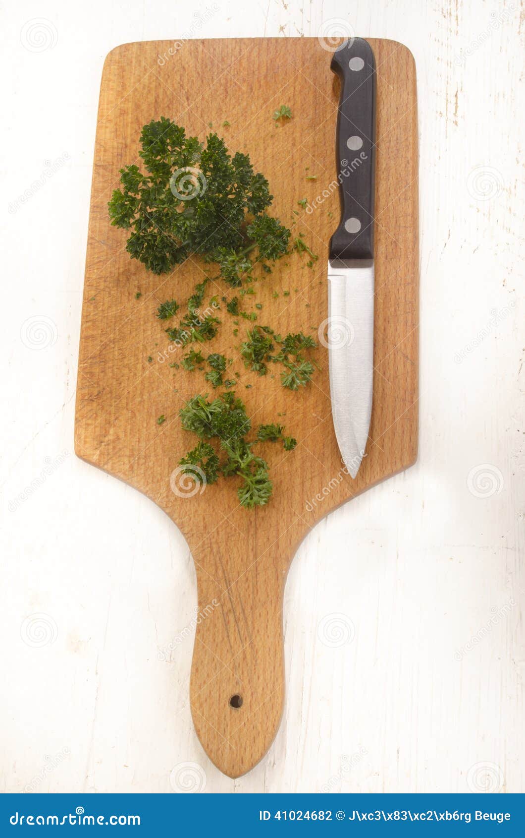 Chopped Parsley on a Wooden Board Stock Photo Image of garnish, taste