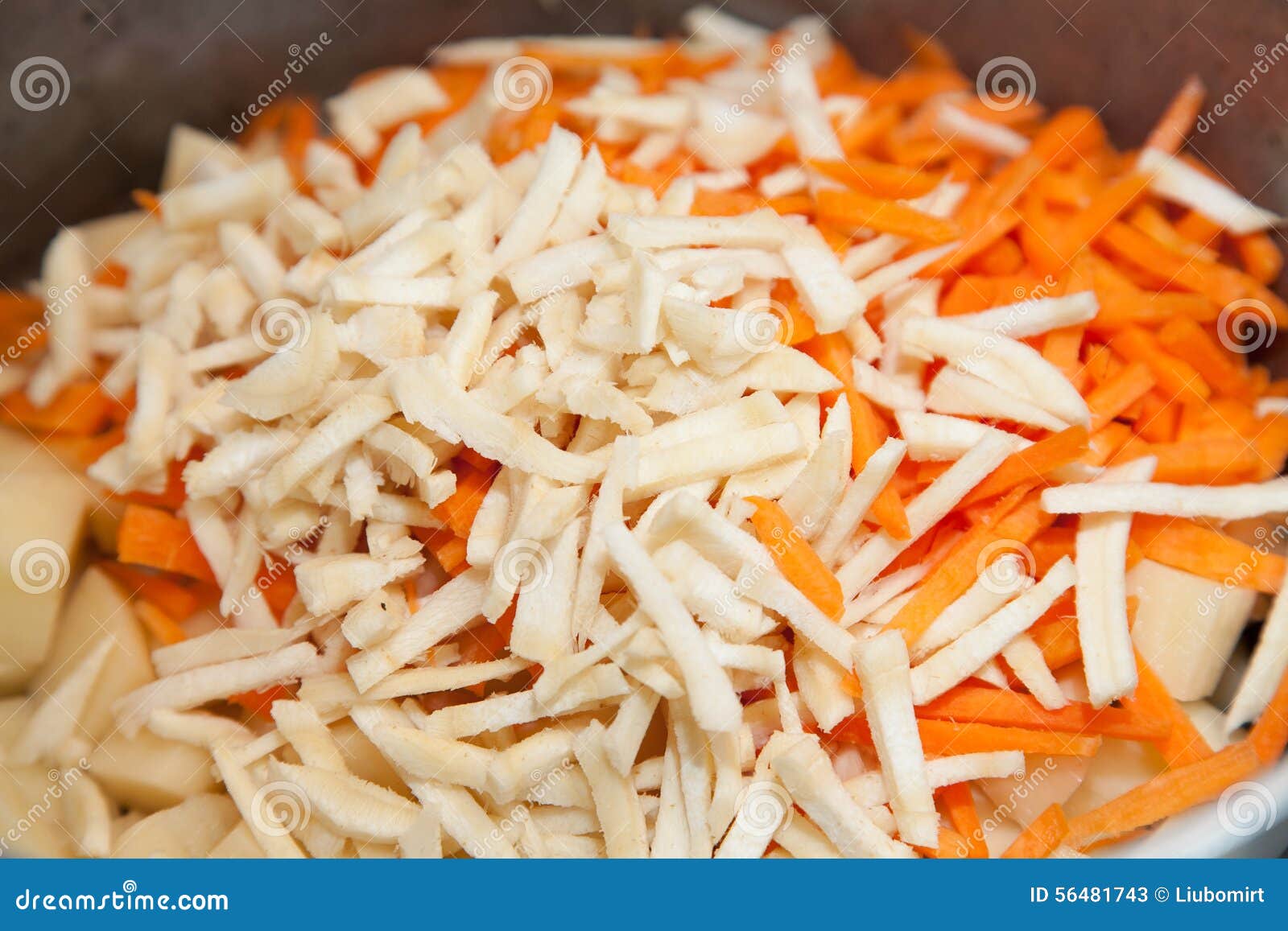 Chopped raw parsley root stock image. Image of carrot 56481743