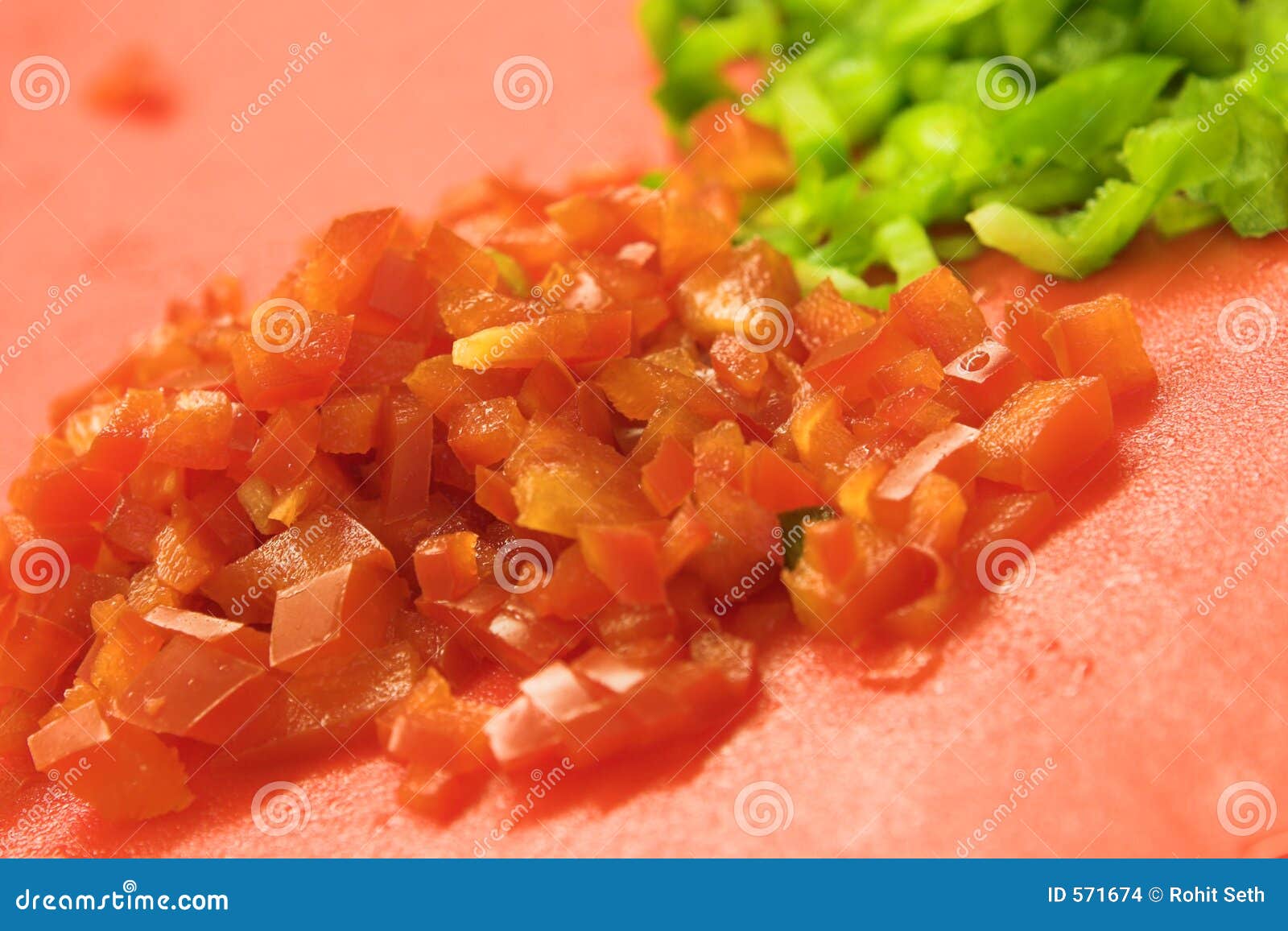 Chopped Tomatoes and Capsicum Stock Photo Image of culinary, green