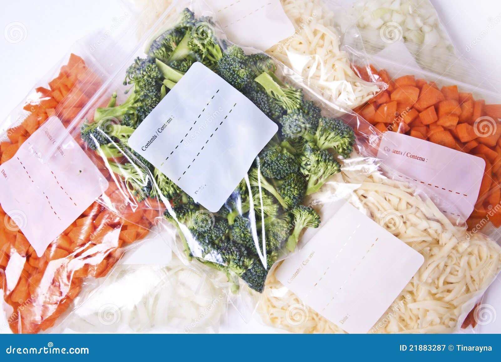 Chopped Vegetables in Freezer Bags Stock Image Image of bags, food