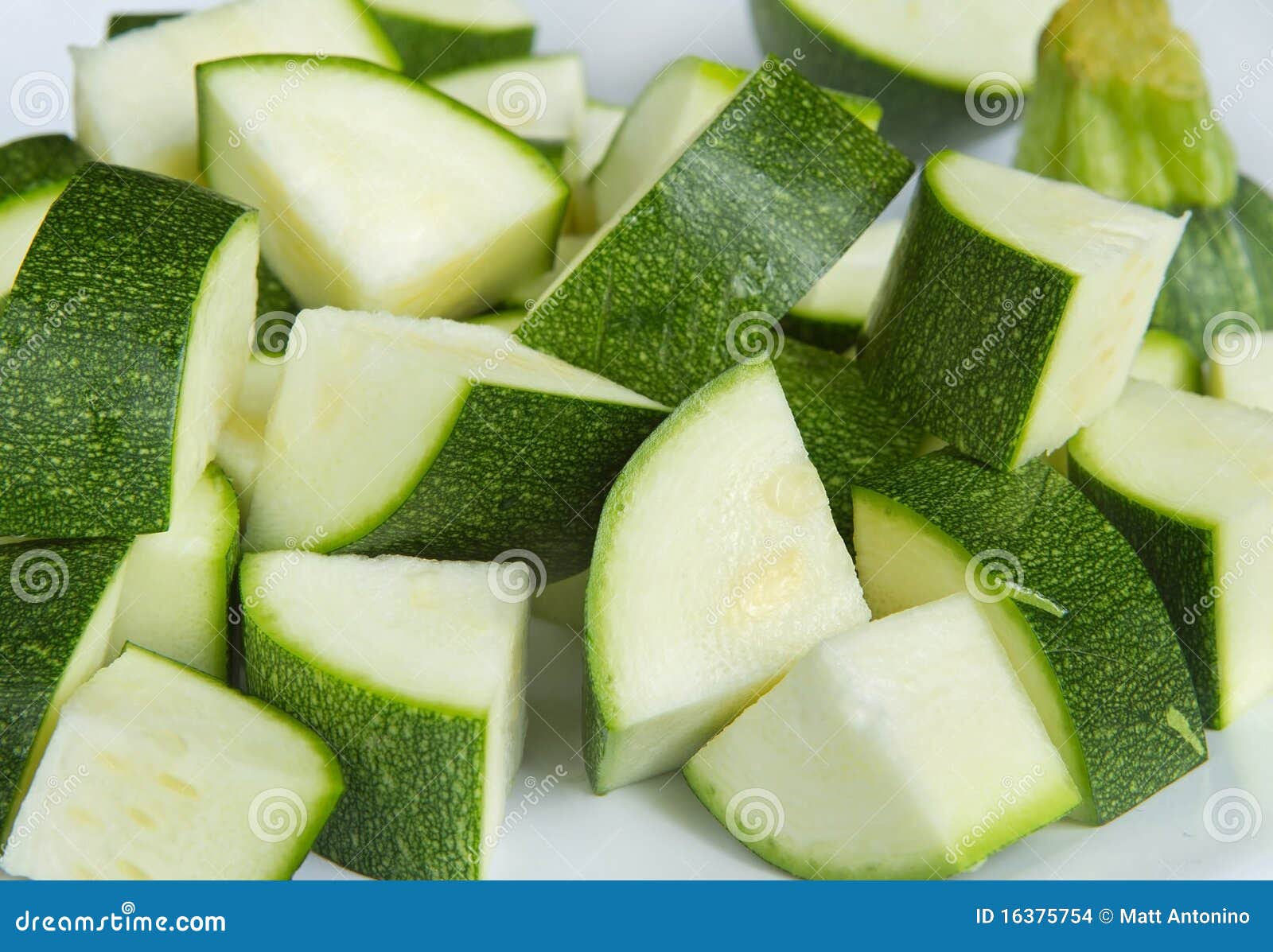 Chopped zucchini stock photo. Image of organic, chopped 16375754