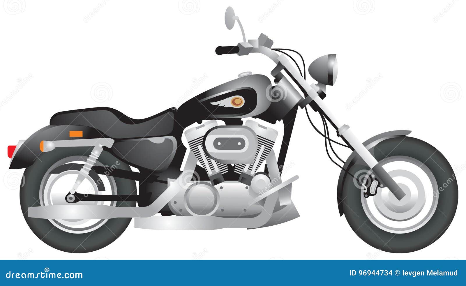 Chopper Custom Motorcycle Motorbike Stock Vector Illustration Of Biker Road