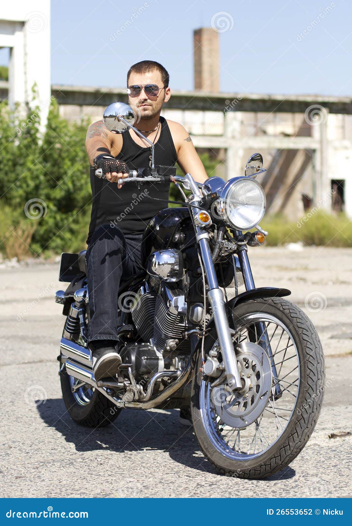 riding a chopper
