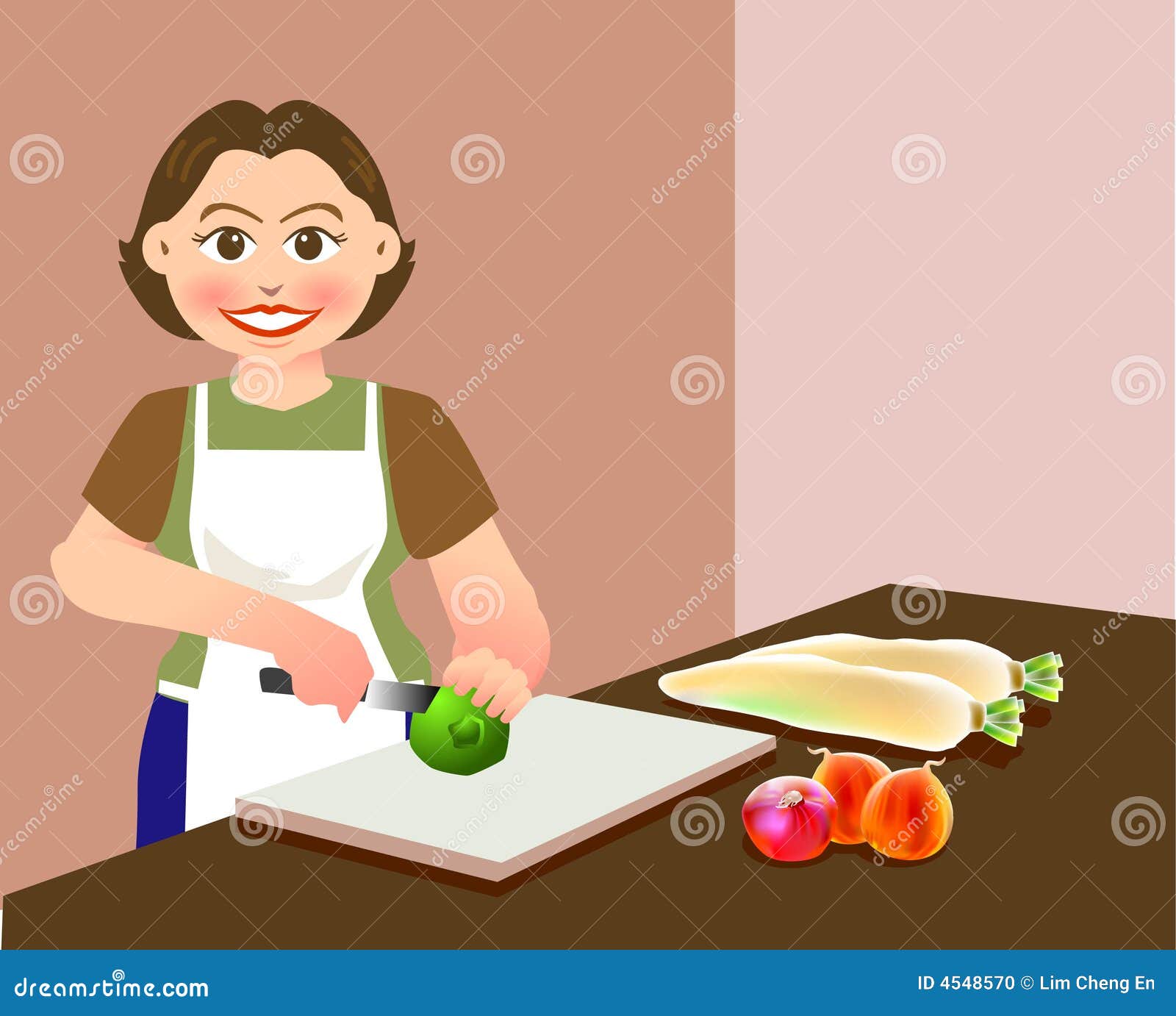 Chopping stock illustration. Illustration of housewife - 4548570