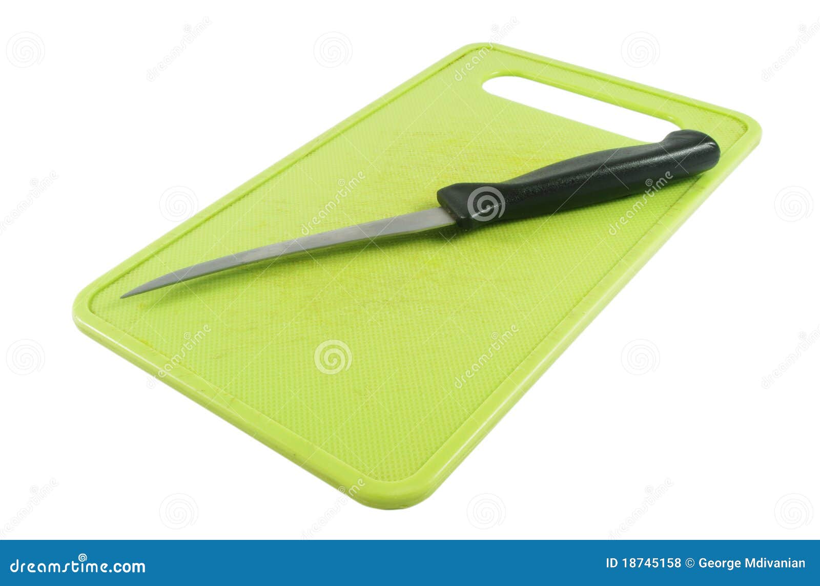 Chopping board with knife stock photo. Image of meal 18745158