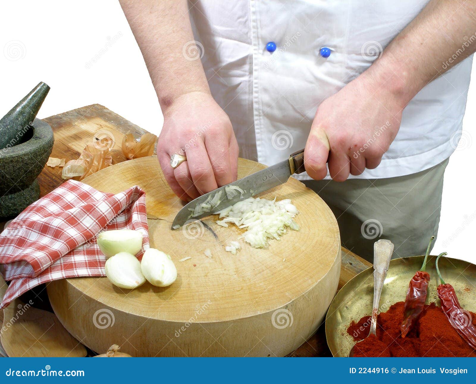 Chopping onions stock photo. Image of kitchen, chop, restaurant 2244916