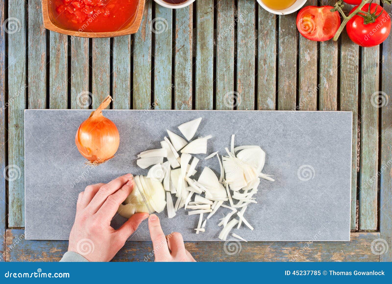 Chopping onions stock image. Image of onions, ingredients 45237785