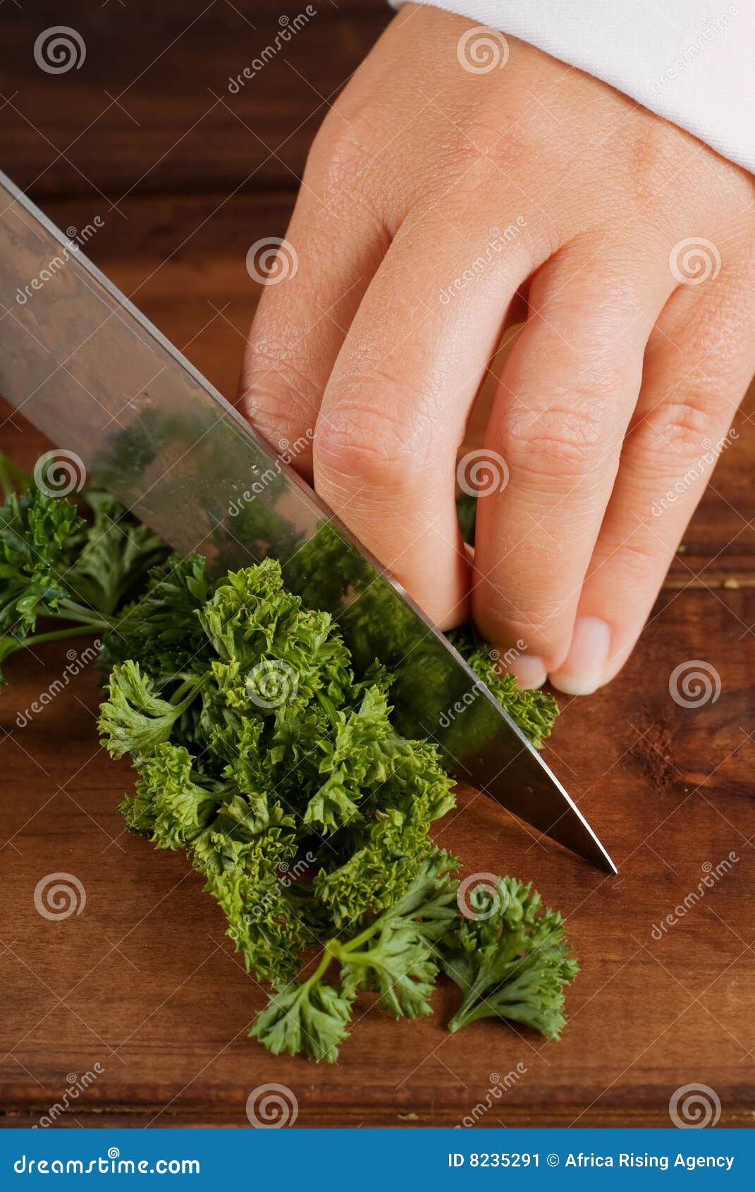 Chopping parsley stock image. Image of parsley, seasoning 8235291