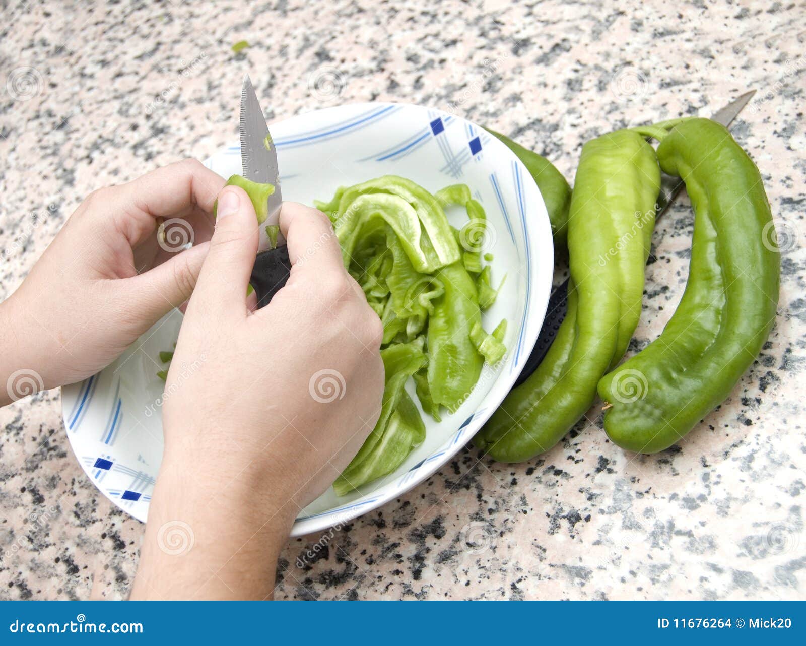 Chopping peppers stock photo. Image of home, table, vegetable 11676264