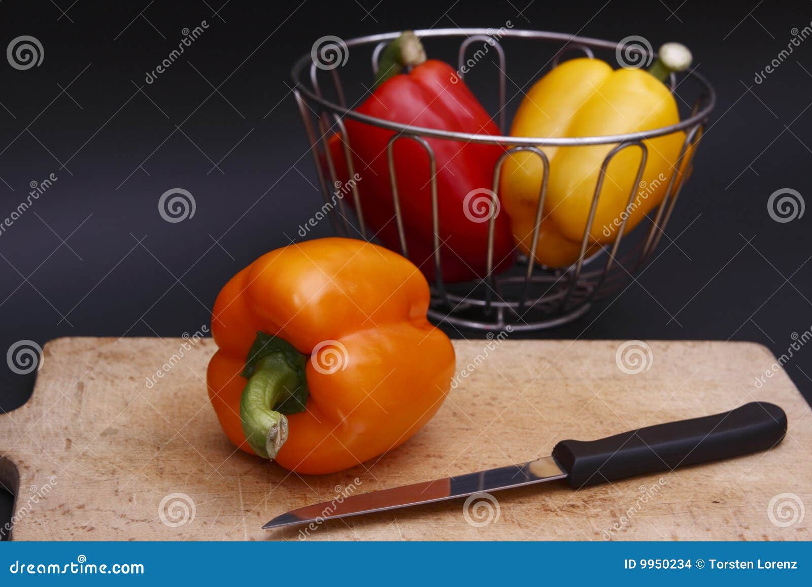 Chopping peppers stock photo. Image of vegetable, bellpepper 9950234
