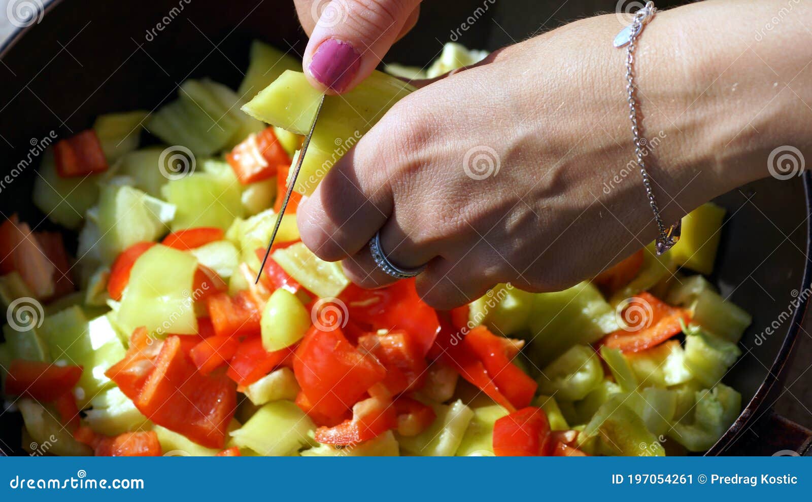 Chopping peppers stock image. Image of little, peppers 197054261