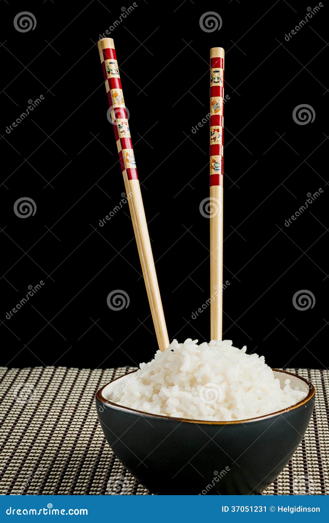 Chopstick and bowl of rice stock image. Image of long 37051231