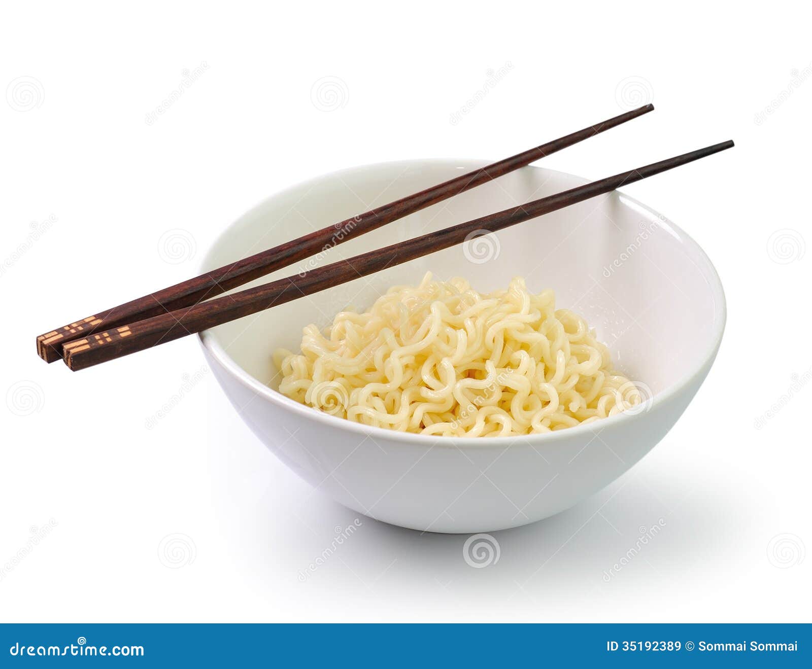 Chopsticks Holding Noodles On White Background Royalty Free Stock