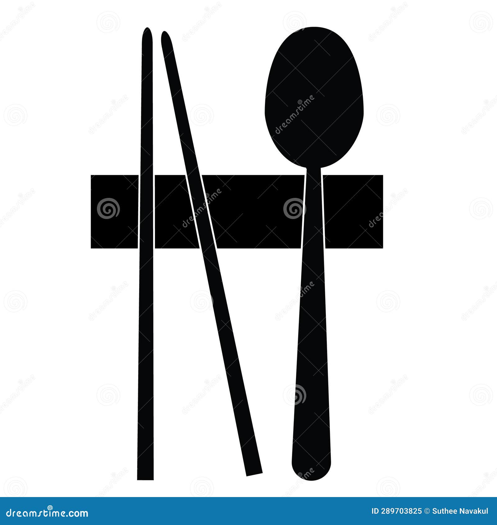 chopsticks and spoon icon. chopsticks sign. sujeo . flat style