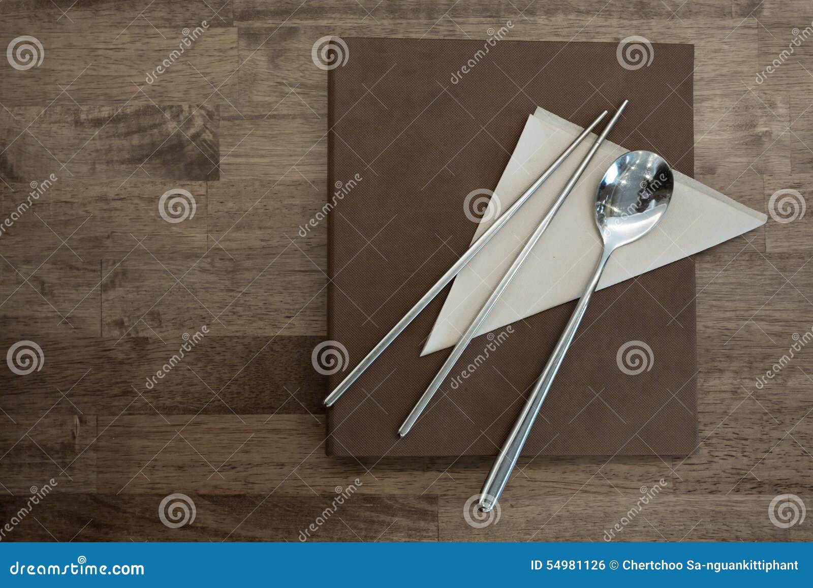 Chopsticks and Spoon stock photo. Image of wooden, chopsticks 54981126