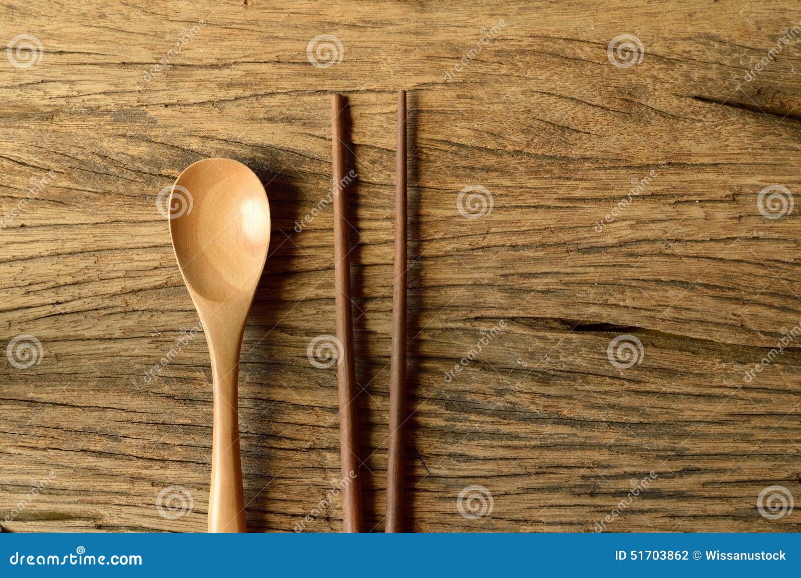 Chopsticks and spoon stock photo. Image of wood, traditional 51703862