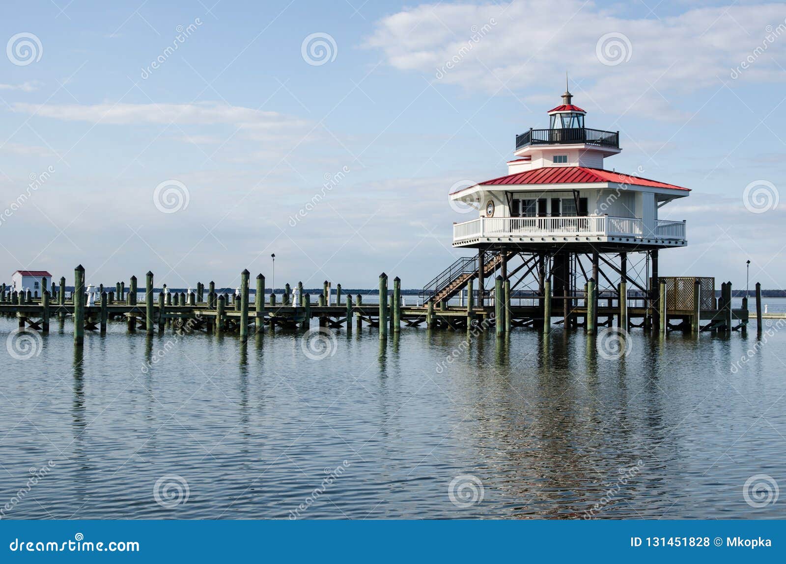 choptank river lighthouse in cambridge maryland, on maryland`s eastern shore also known as delmarva