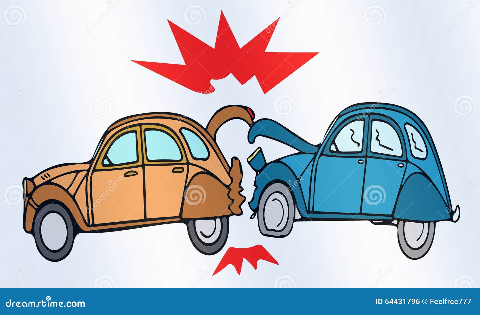 Choque de coche stock de ilustración. Ilustración de necesidades 64431796