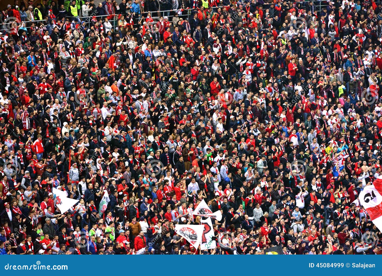 The fans of Steaua Bucuresti display the choreography on the occasion  News Photo - Getty Images