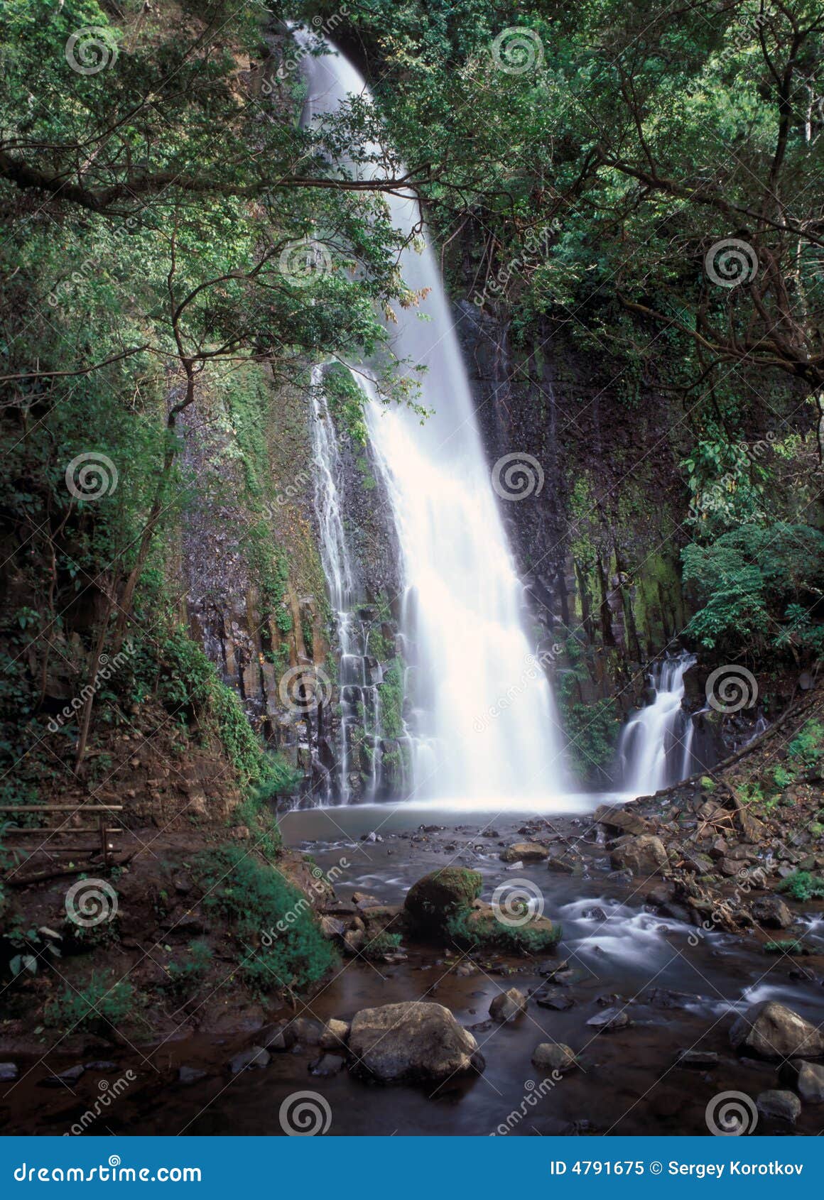 Chorros falls stock image. Image of park, water, rainforest 4791675