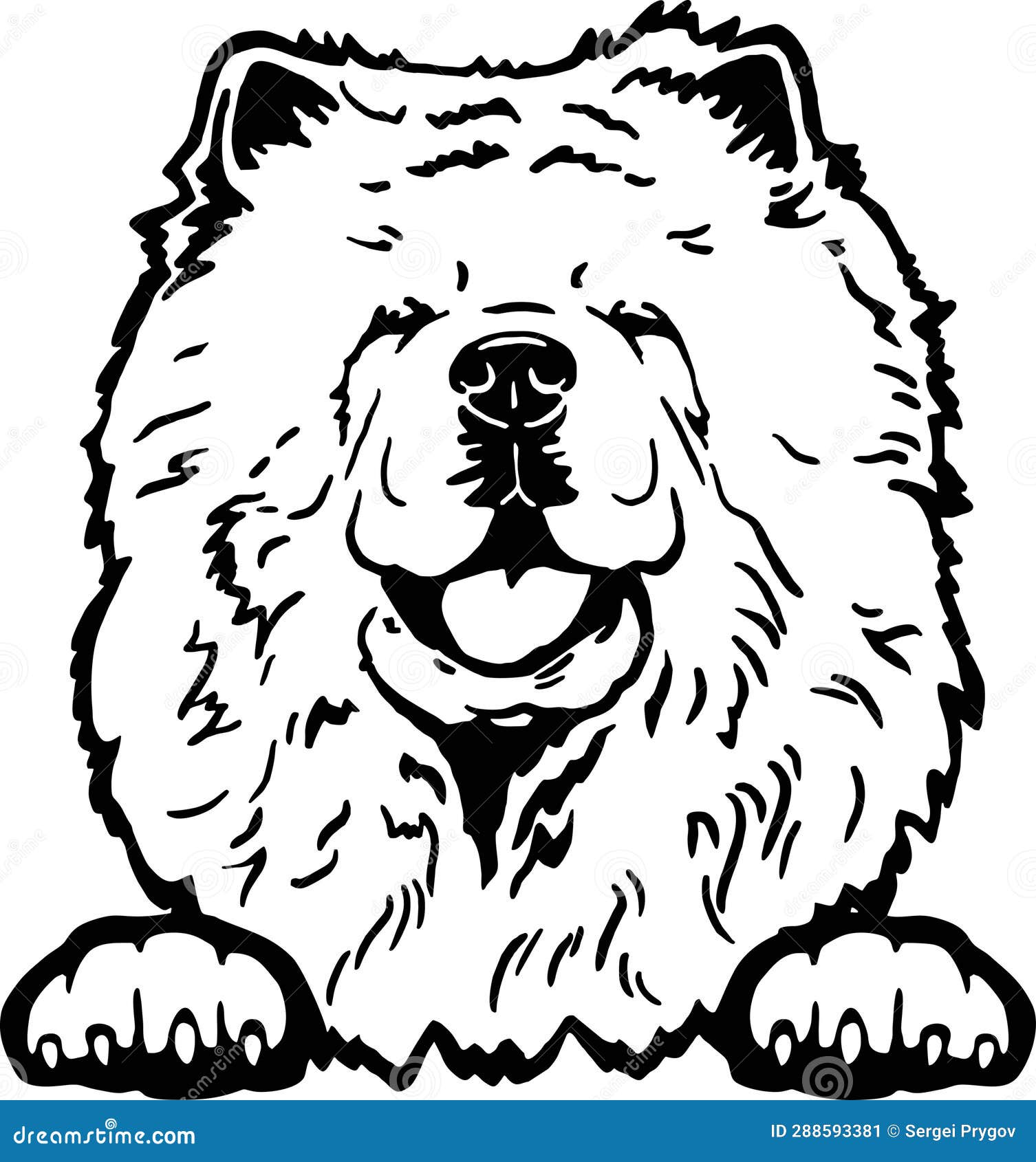 Chow Chow Funny Dog Vector File Cut Stencil For Tshirt Stock Vector chow-chow-funny-dog-vector-file-cut-stencil-for-tshirt-stock-vector