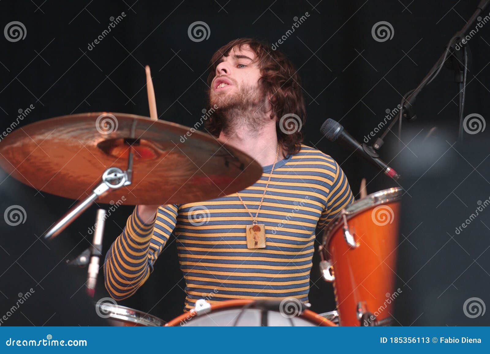 Chris Cester ,drummer of the Australian Rock Band Jet, during the ...